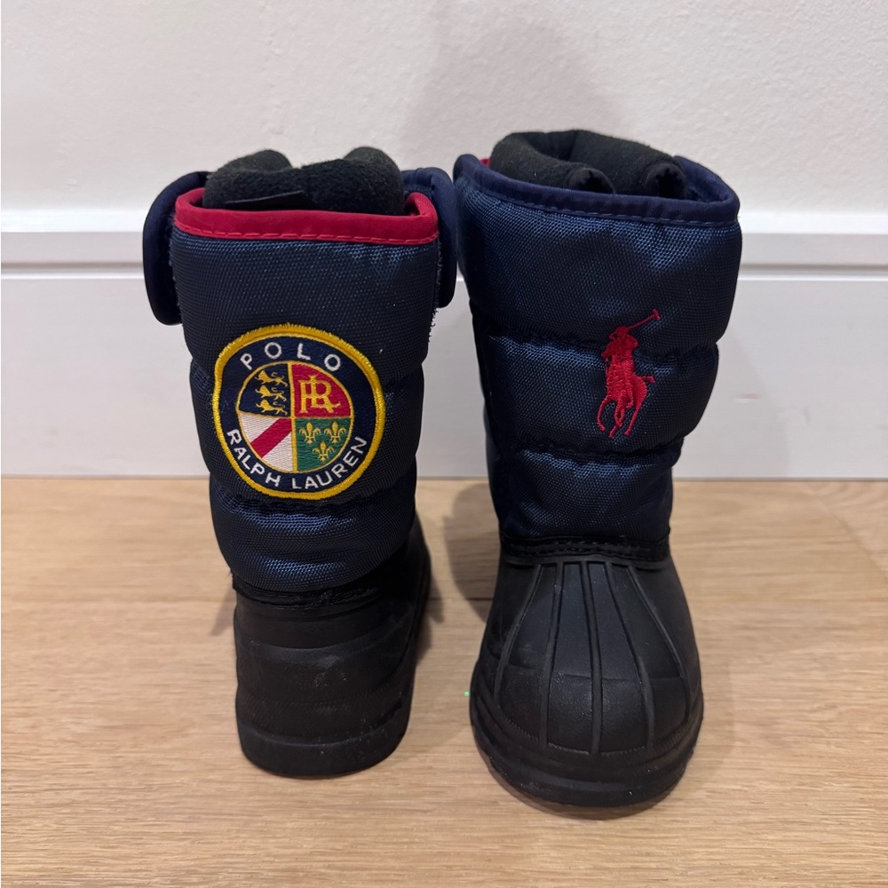 Polo Ralph Lauren Toddler 6 Hamilten II EZ Water Resistant Snow Boots navy red
